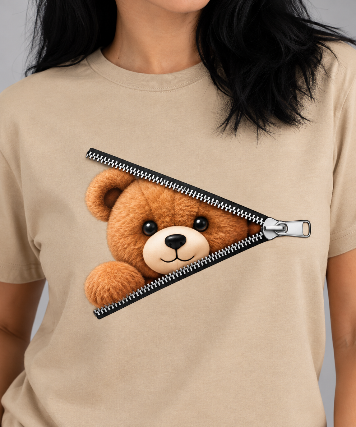Women's Peekaboo Teddy Bear T-Shirt