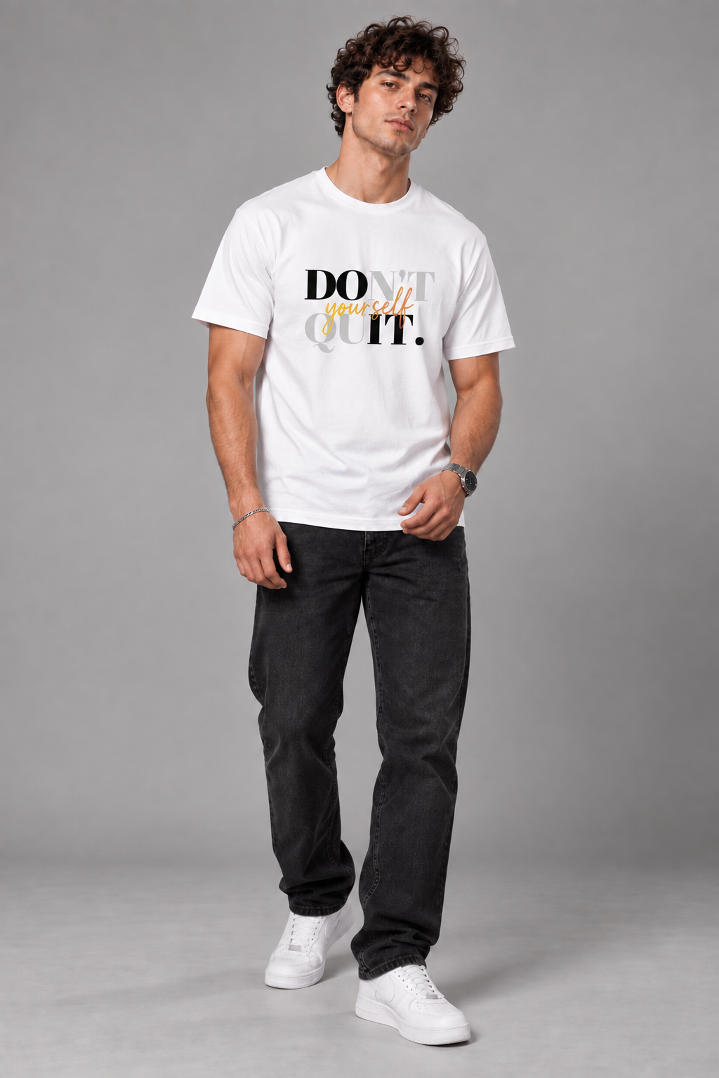 Men’s „Don't Quit" Motivational Graphic T-Shirt