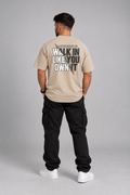 Men's "Walk In Like You Own It" Beige Graphic T-Shirt