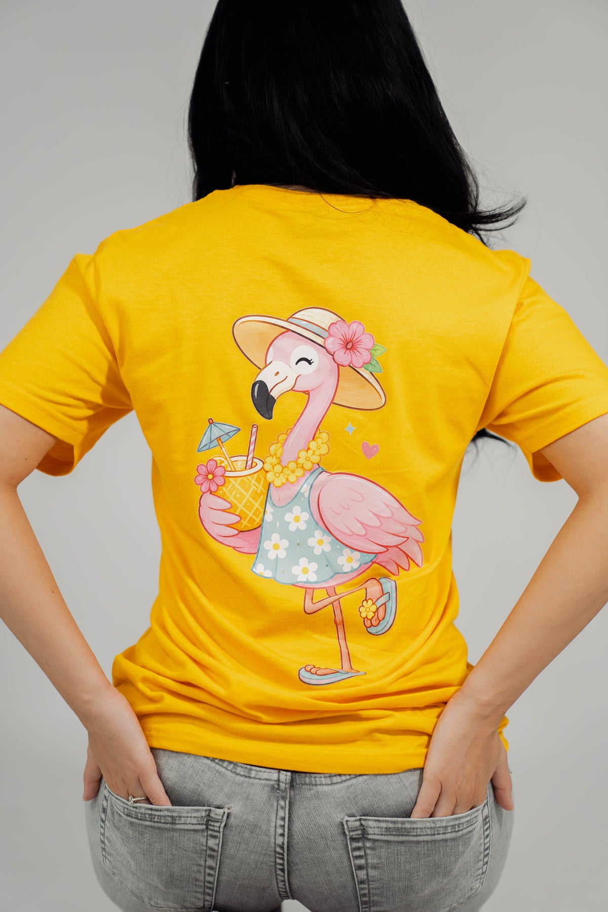 Women's Summer Flamingo Graphic T-Shirt