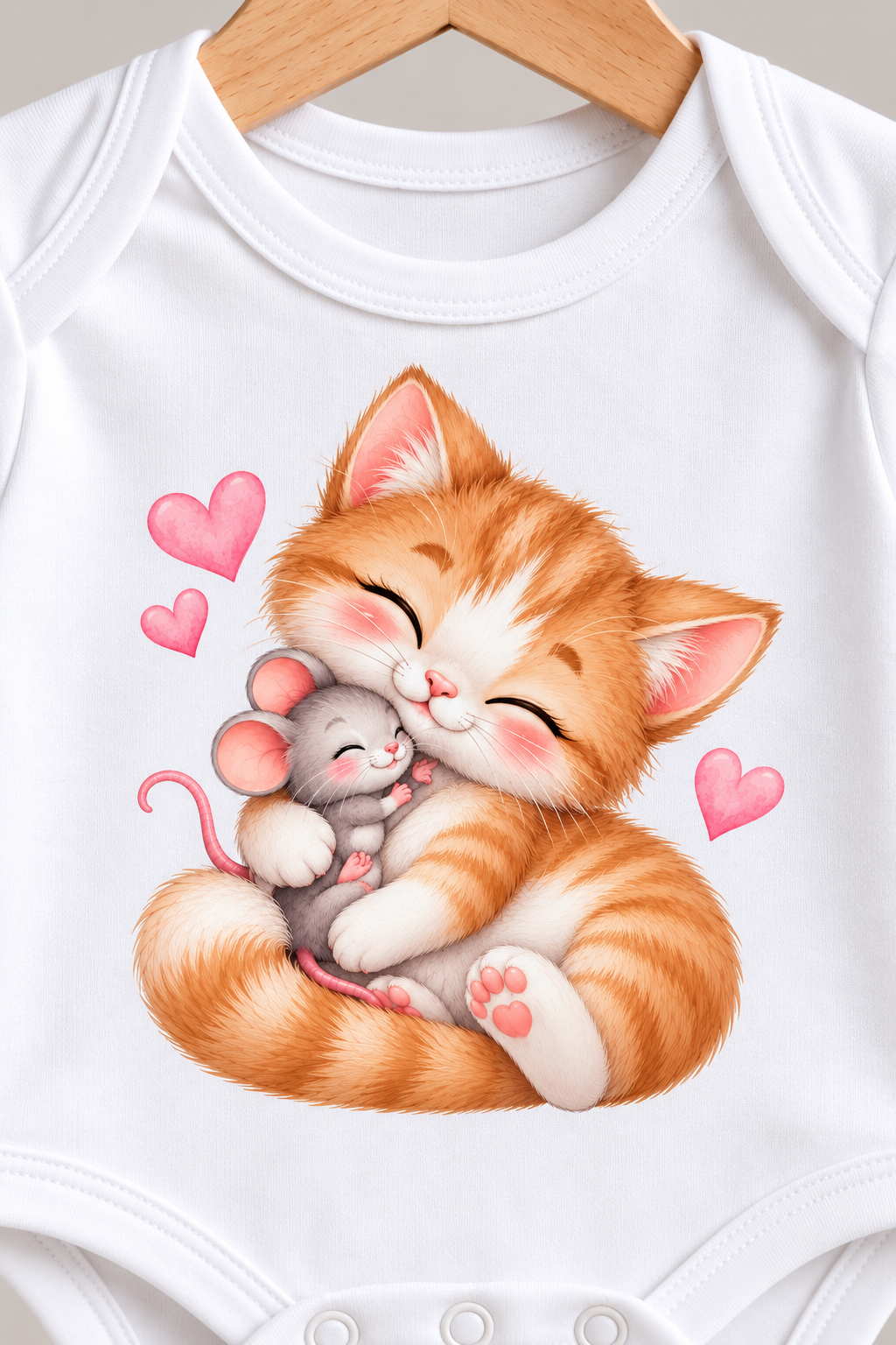 "Cuddle Buddies" Organic Cotton Baby Bodysuit
