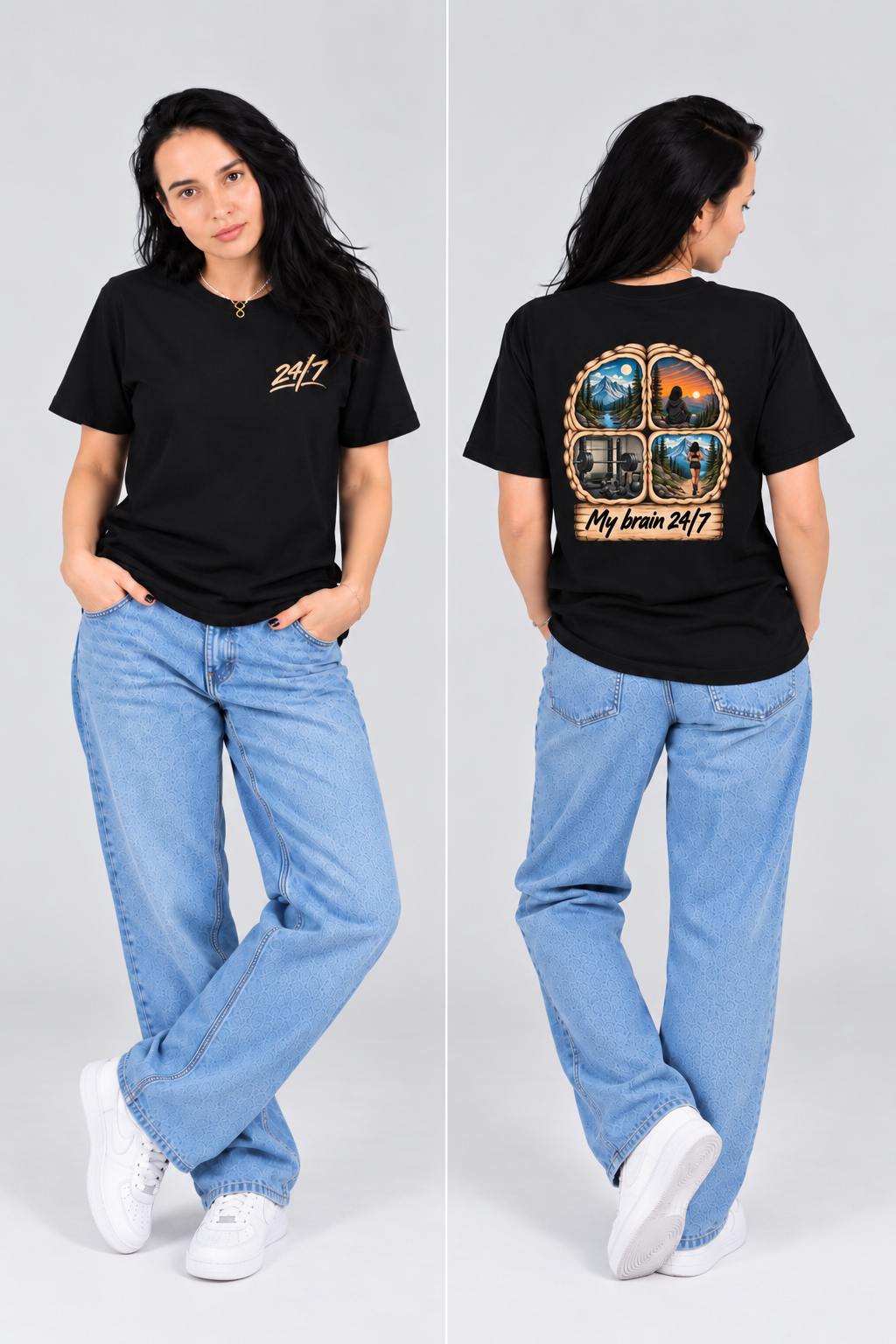 Women's "My Brain 24/7" Graphic T-Shirt
