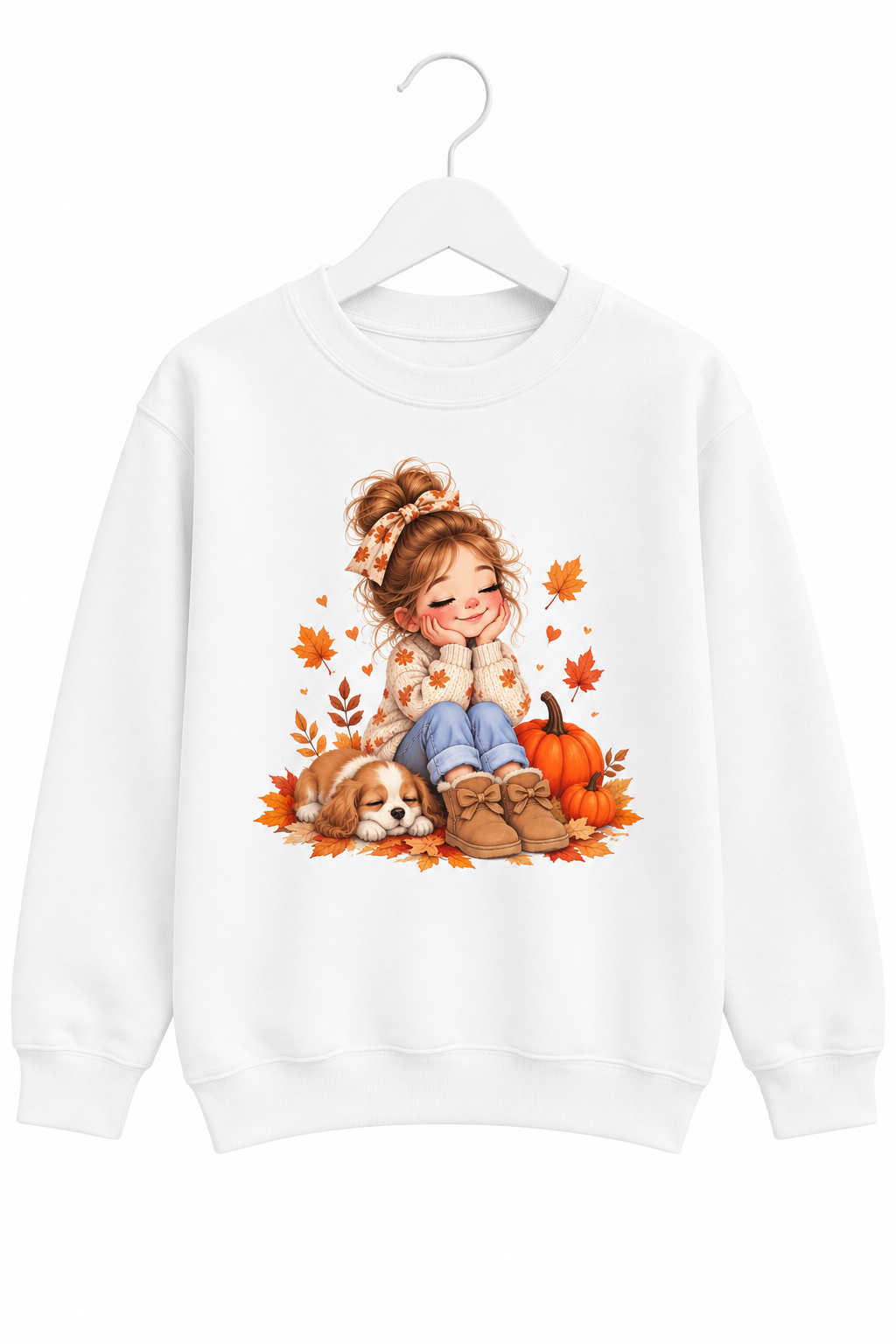 Girls' Autumn-Themed Toddler Graphic Sweatshirt