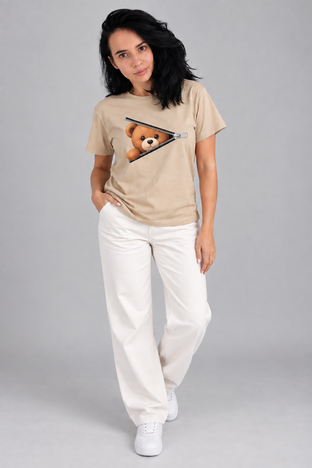 Women's Peekaboo Teddy Bear T-Shirt