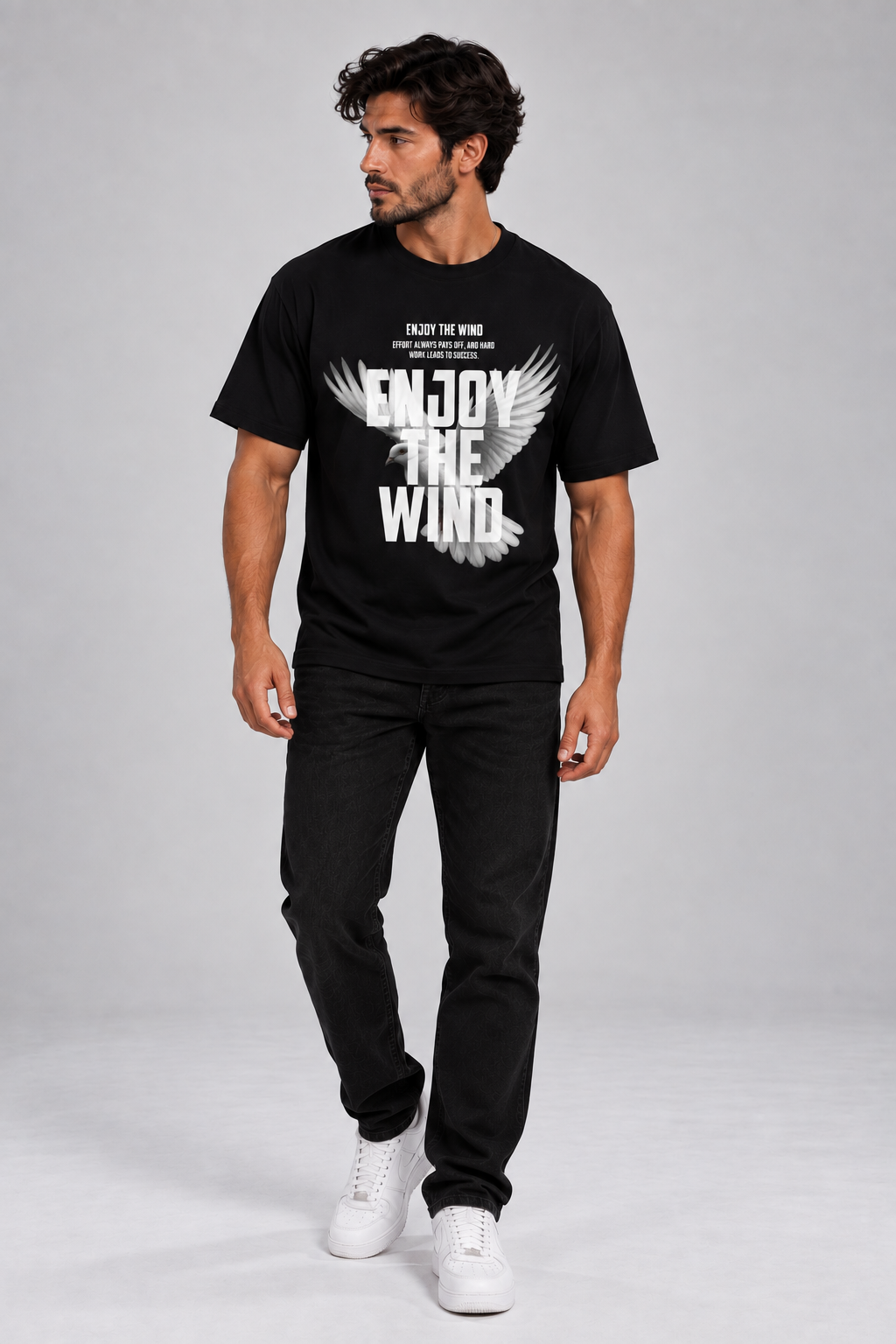 "Enjoy the Wind" Men's Graphic T-Shirt