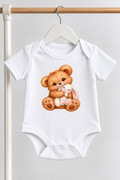 Baby Bear & Bunny Hugs Organic-Feel Cotton Bodysuit